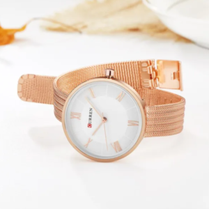 Curren 9020 Rose Gold Fashion Simple style Quartz Women Watch