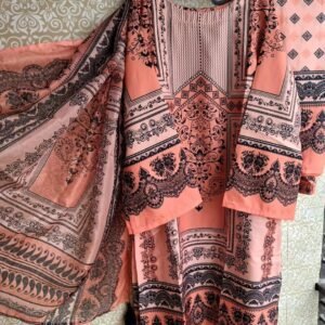 Ready Made Pure Dubai Silk Digital Print Three Piece
